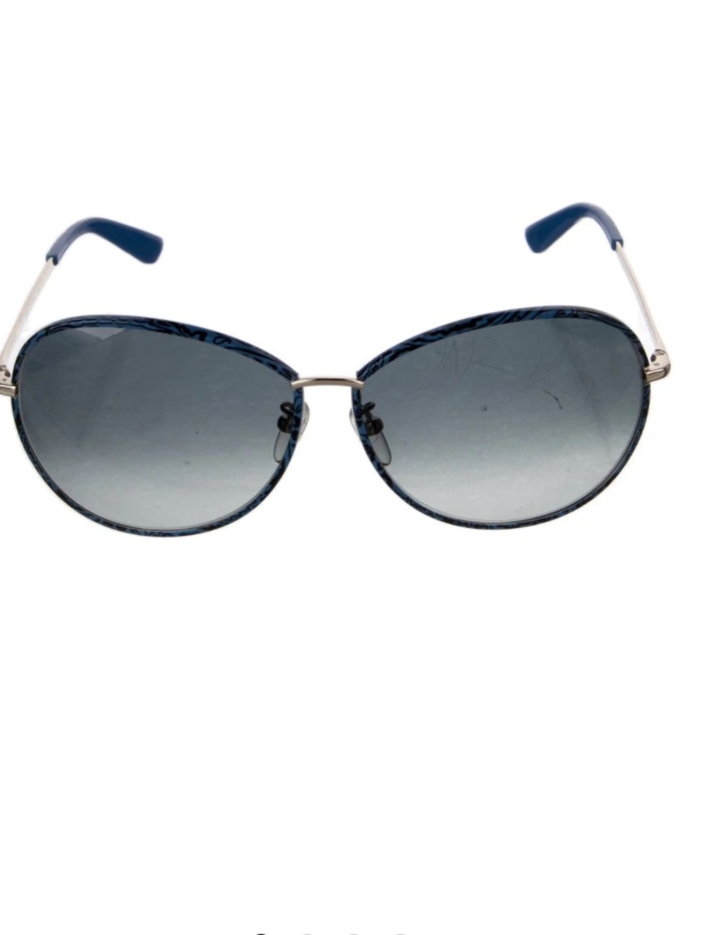 Etro Blue Gradient Round Sunglasses